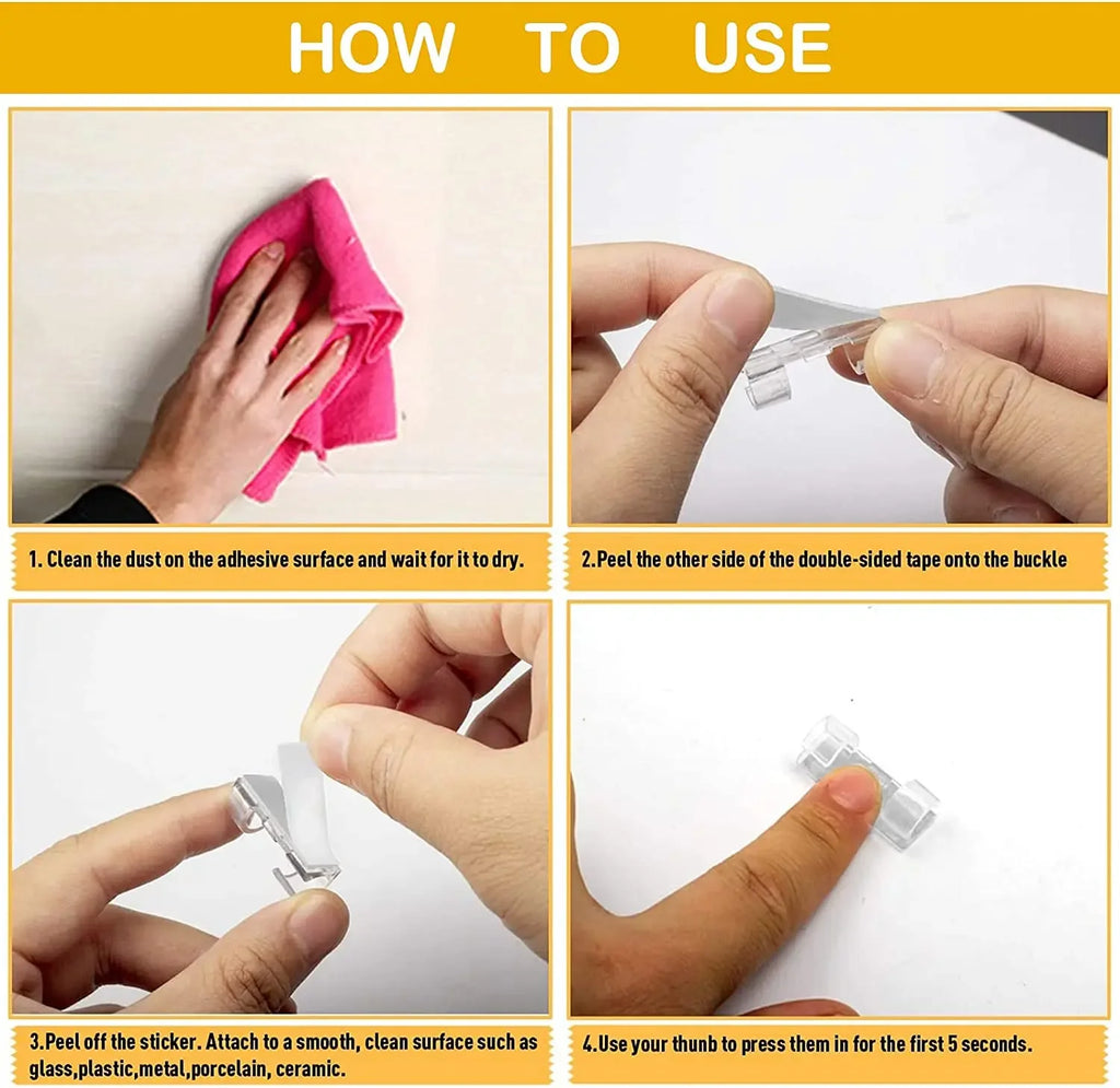 Cable Clips Organizer Drop Wire Holder Cord Management Self-Adhesive Cable Manager Fixed Clamp Wire Winder For Home Office Car