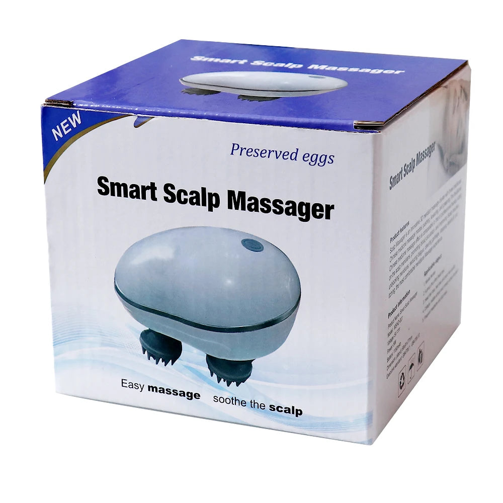 Scalp Massager with Red Light Therapy Vibrating & Kneading Silicone Design for Soothing Scalp and Relaxing Body-Health Care Tool