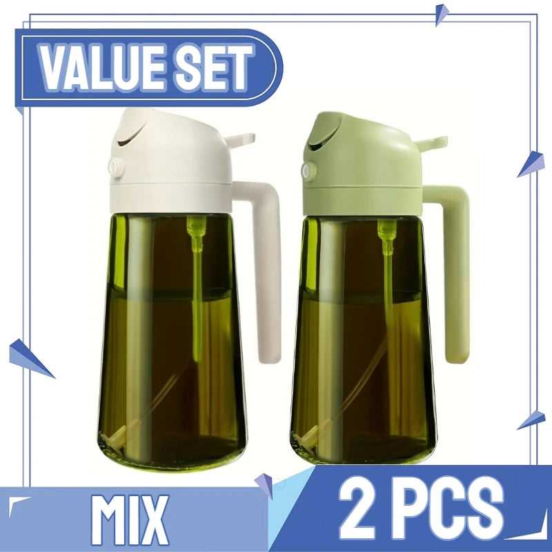2in1 Kitchen Spray Oil Dispenser Oil Sprayer Polisher Or Only Spray for Air Fryer Salad Grilling Roasting Cooking Kitchen Acce