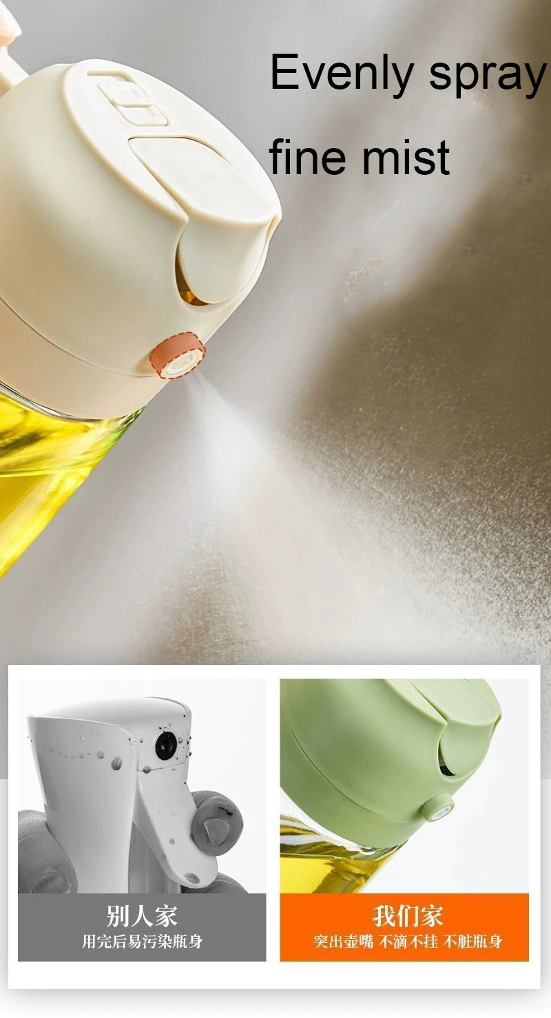 2in1 Kitchen Spray Oil Dispenser Oil Sprayer Polisher Or Only Spray for Air Fryer Salad Grilling Roasting Cooking Kitchen Acce