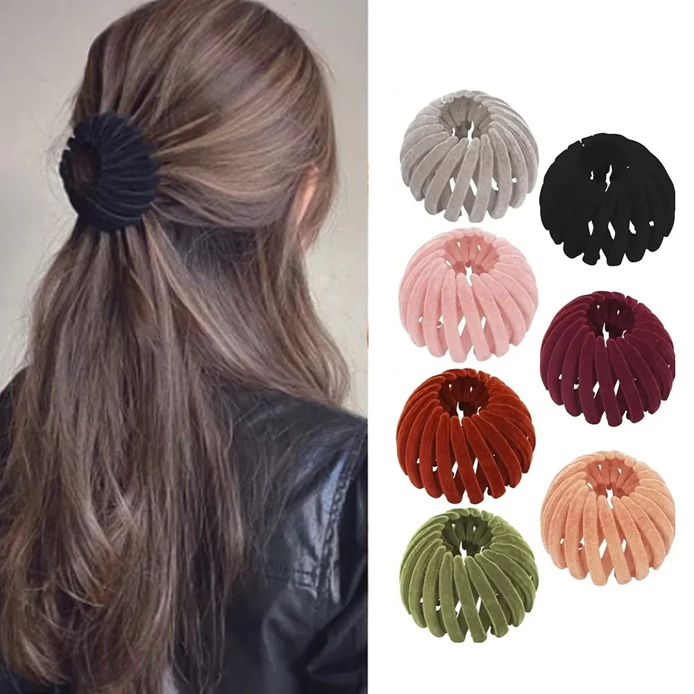 1pc Horse tail hair clips for women, bird's nest shaped hair clip, simple hairpin for girls, lazy braiding tool