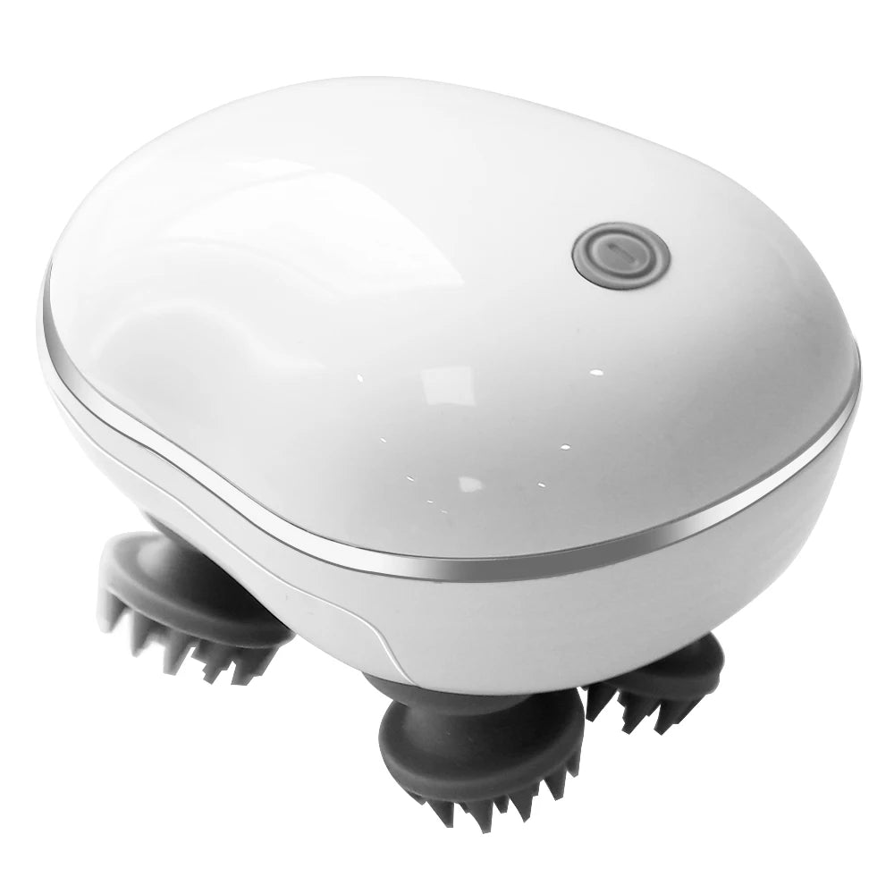 Scalp Massager with Red Light Therapy Vibrating & Kneading Silicone Design for Soothing Scalp and Relaxing Body-Health Care Tool
