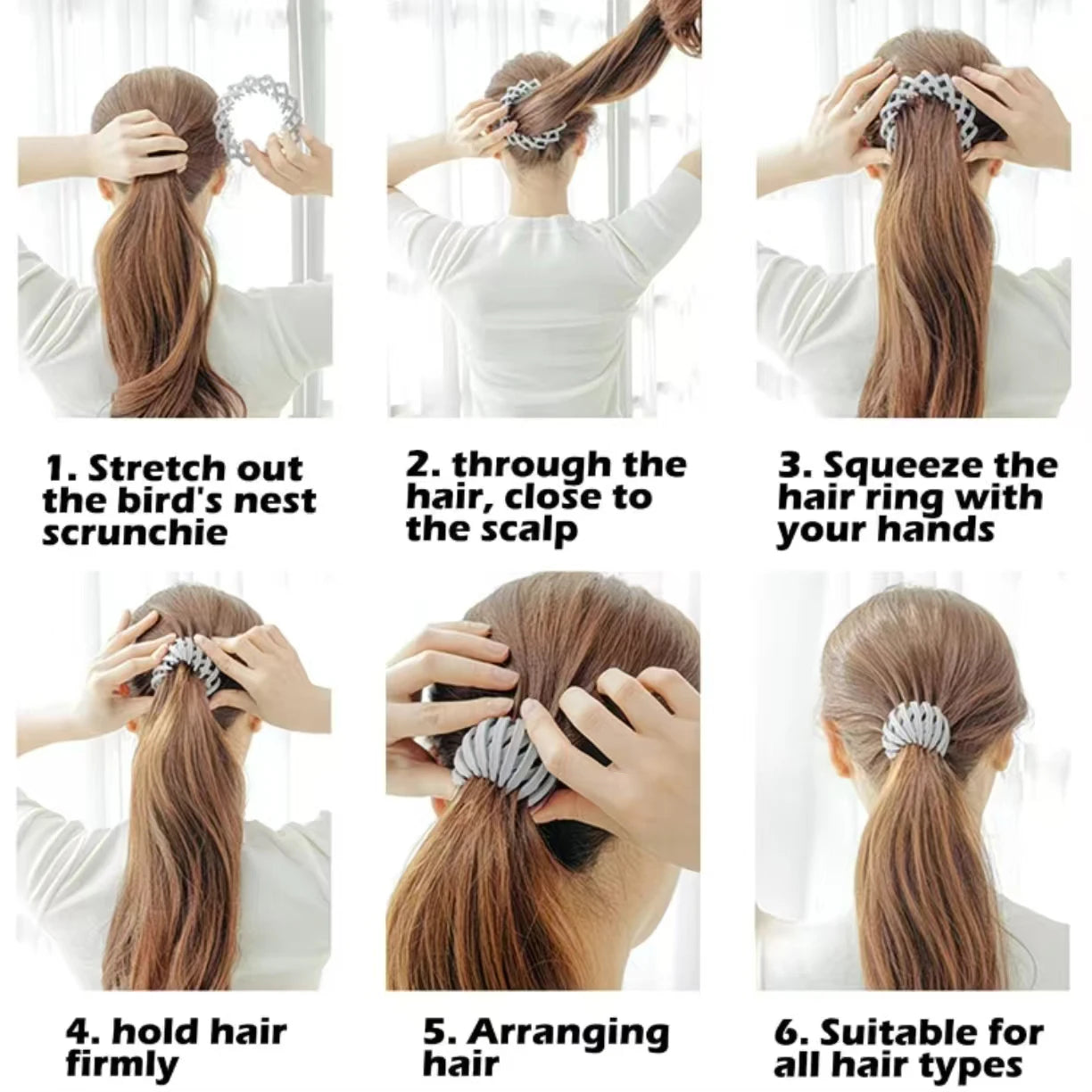 1pc Horse tail hair clips for women, bird's nest shaped hair clip, simple hairpin for girls, lazy braiding tool