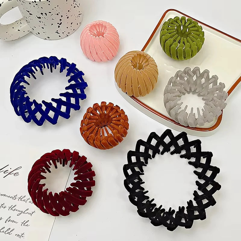 1pc Horse tail hair clips for women, bird's nest shaped hair clip, simple hairpin for girls, lazy braiding tool