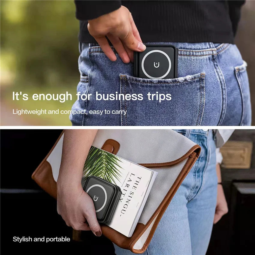 3-In-1 Foldable Magnetic Wireless Charger | Portable And Travel-Friendly | Compatible with Iphone 12-15 Series, Airpods 2/3/Pro