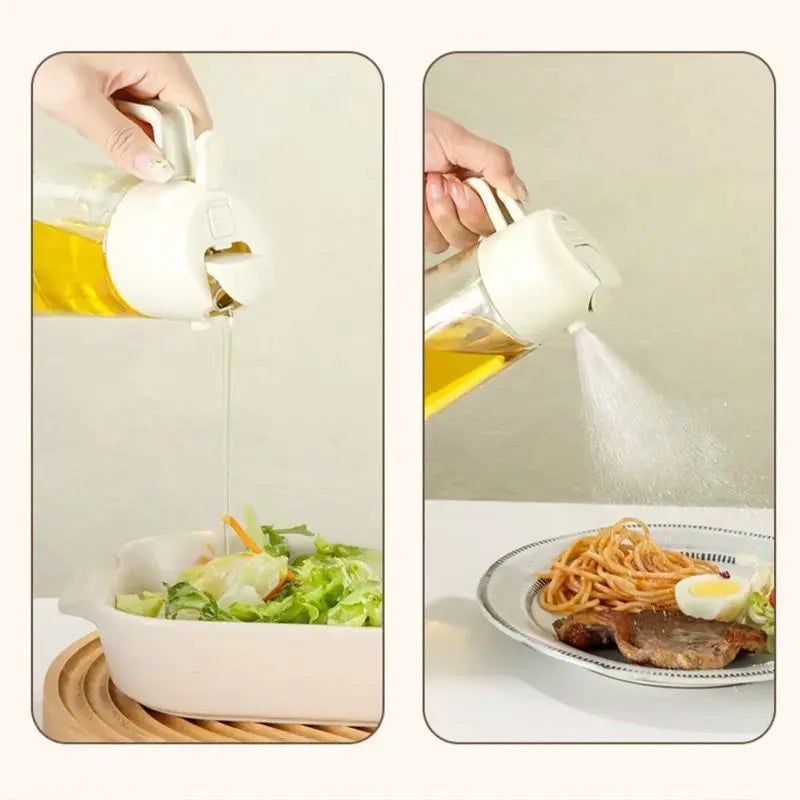 2in1 Kitchen Spray Oil Dispenser Oil Sprayer Polisher Or Only Spray for Air Fryer Salad Grilling Roasting Cooking Kitchen Acce