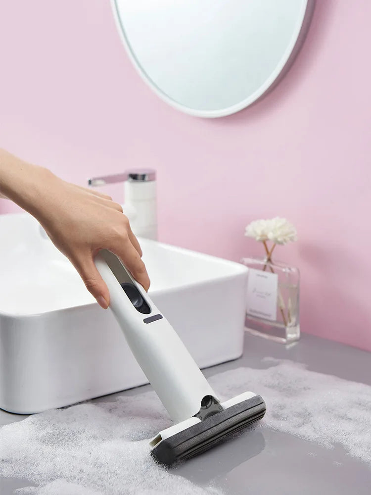 Mini Handheld Mop Folding Powerful Squeeze Home Cleaning Mops with Sponge Self-squeezing Floor Washing Mops Desk Window Car