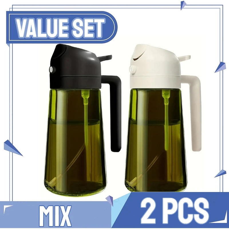 2in1 Kitchen Spray Oil Dispenser Oil Sprayer Polisher Or Only Spray for Air Fryer Salad Grilling Roasting Cooking Kitchen Acce