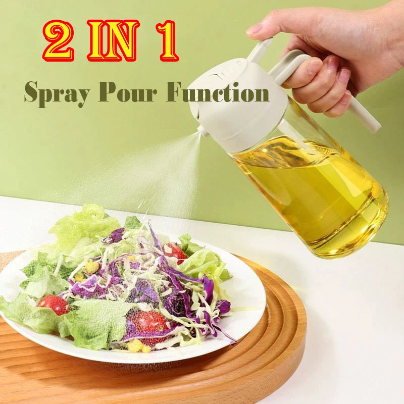 2in1 Kitchen Spray Oil Dispenser Oil Sprayer Polisher Or Only Spray for Air Fryer Salad Grilling Roasting Cooking Kitchen Acce