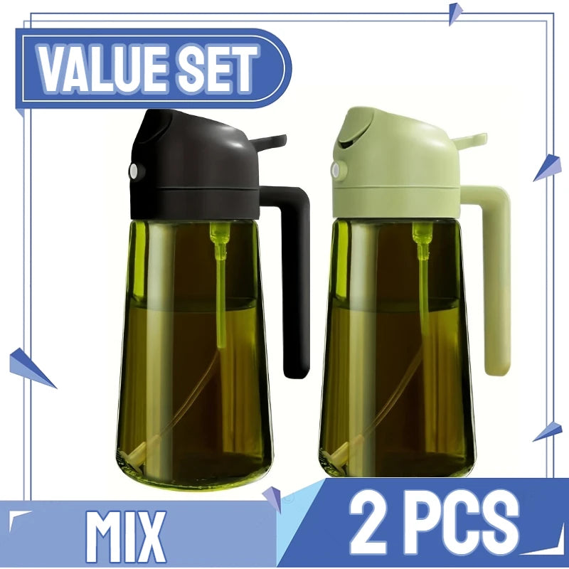 2in1 Kitchen Spray Oil Dispenser Oil Sprayer Polisher Or Only Spray for Air Fryer Salad Grilling Roasting Cooking Kitchen Acce