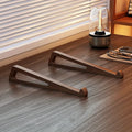 Portable Foldable Wooden Laptop Stand-Ergonomic 12° Adjustable Angle, Cooling Ventilation Triangular Design,Office Accessory