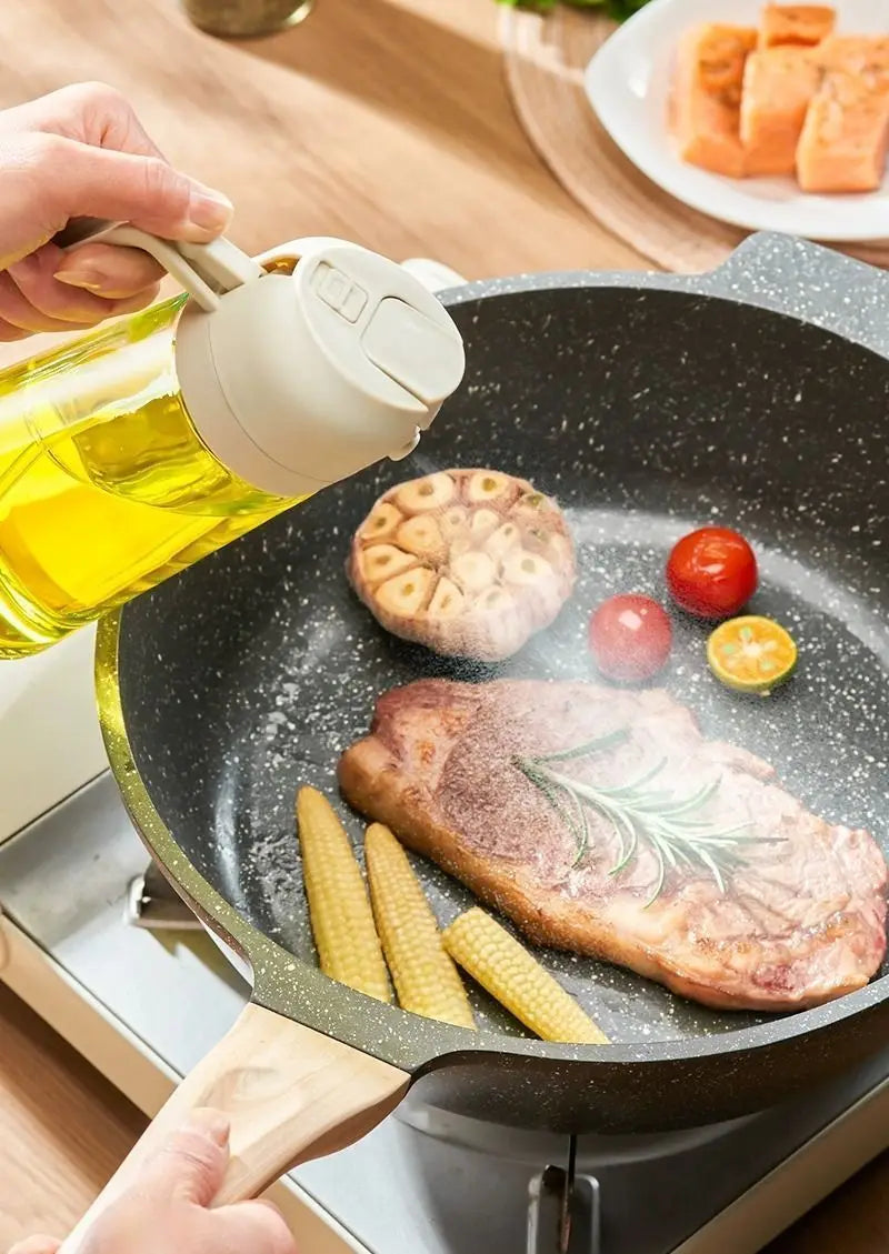 2in1 Kitchen Spray Oil Dispenser Oil Sprayer Polisher Or Only Spray for Air Fryer Salad Grilling Roasting Cooking Kitchen Acce