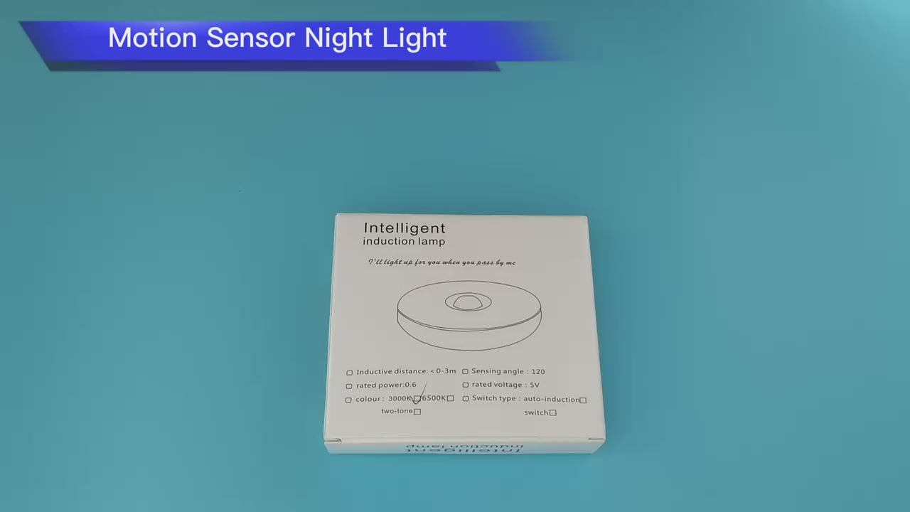 Motion Sensor Light USB Rechargeable Night Light LED Lamp for Kitchen Bedroom Stairs Hallway Cabinet Closet Wardrobe Nightlight