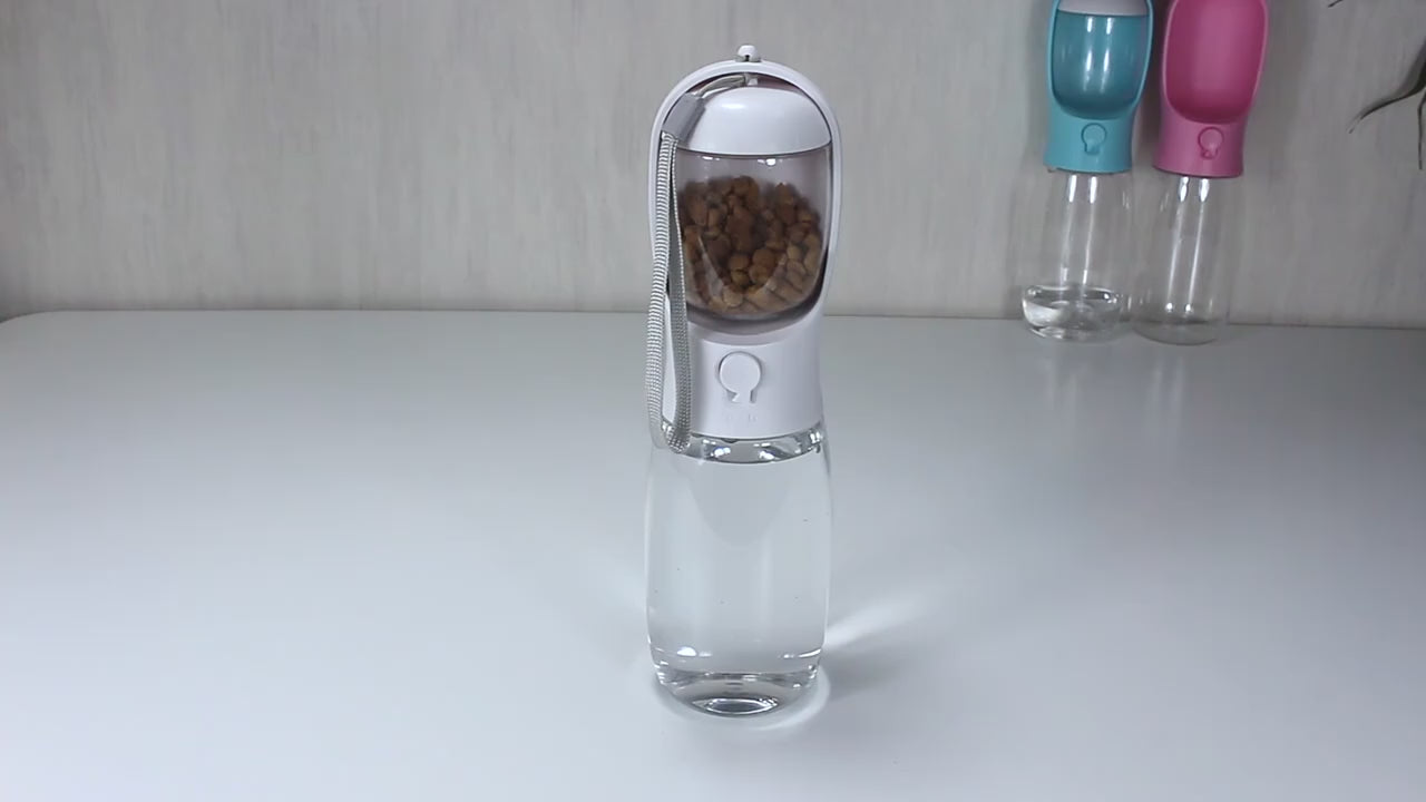 Portable Dog Cat Water Bottle with Storage Food and Water Container for Puppy Pets dogs Feeder Bowl Outdoor Travel Pet supplies